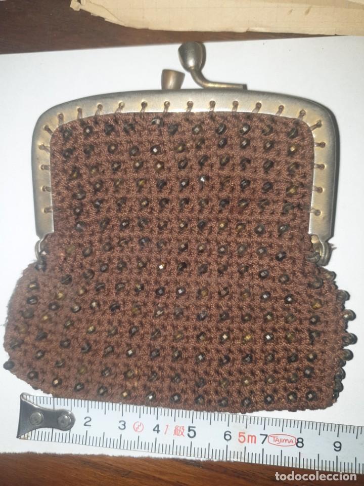 Vintage: MONEDERO MARRON ganchillo - Foto 5
