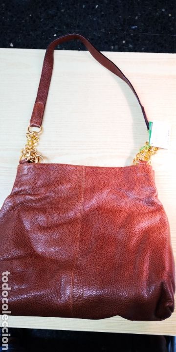 Vintage: Bolso de piel vacuna e interior de forro a estrenar - Foto 2