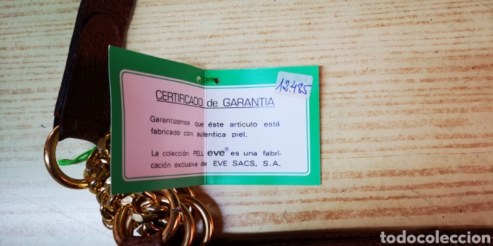Vintage: Bolso de piel vacuna e interior de forro a estrenar - Foto 8