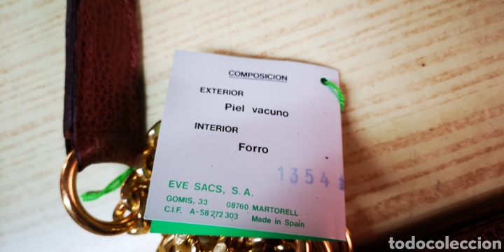 Vintage: Bolso de piel vacuna e interior de forro a estrenar - Foto 9