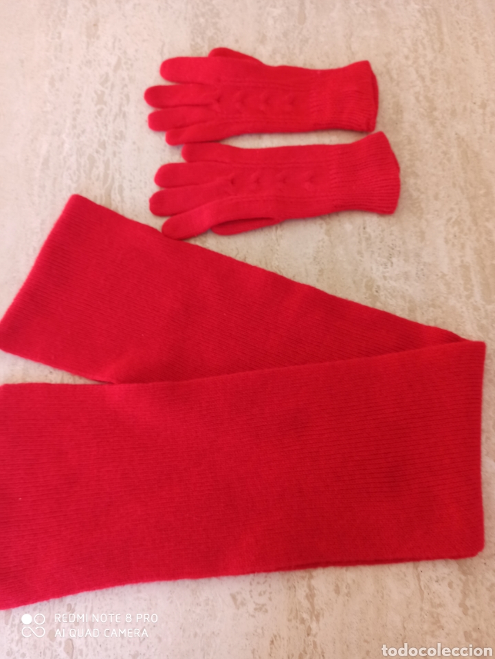 Vintage: Conjunto bufanda y guantes de punto - Foto 5
