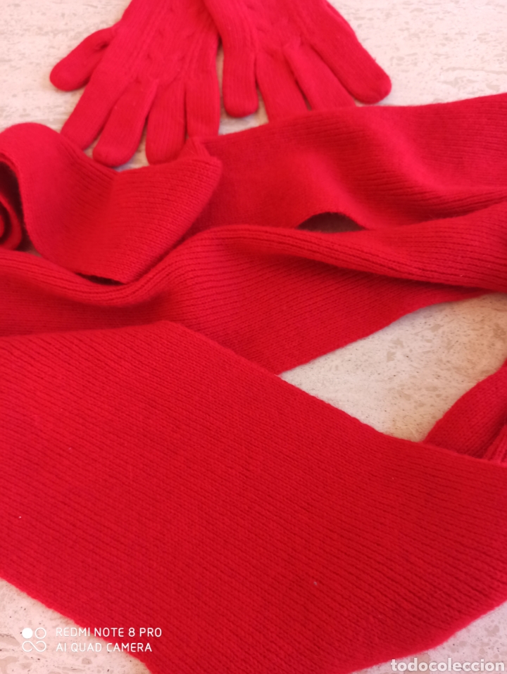 Vintage: Conjunto bufanda y guantes de punto - Foto 8