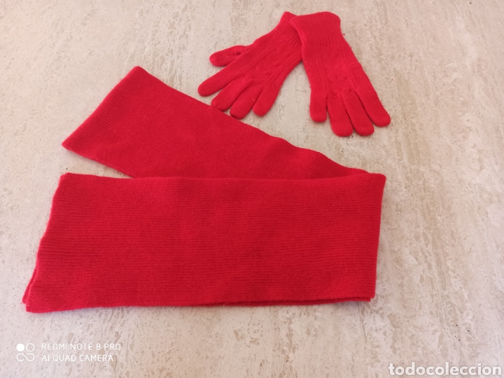 Vintage: Conjunto bufanda y guantes de punto - Foto 3
