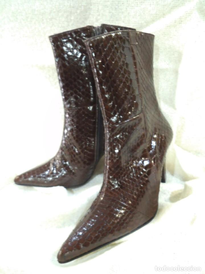 Vintage: BOTINES SERPIENTE - BOL PERDIX - ( MARR&Oacute;N) liso - Foto 2