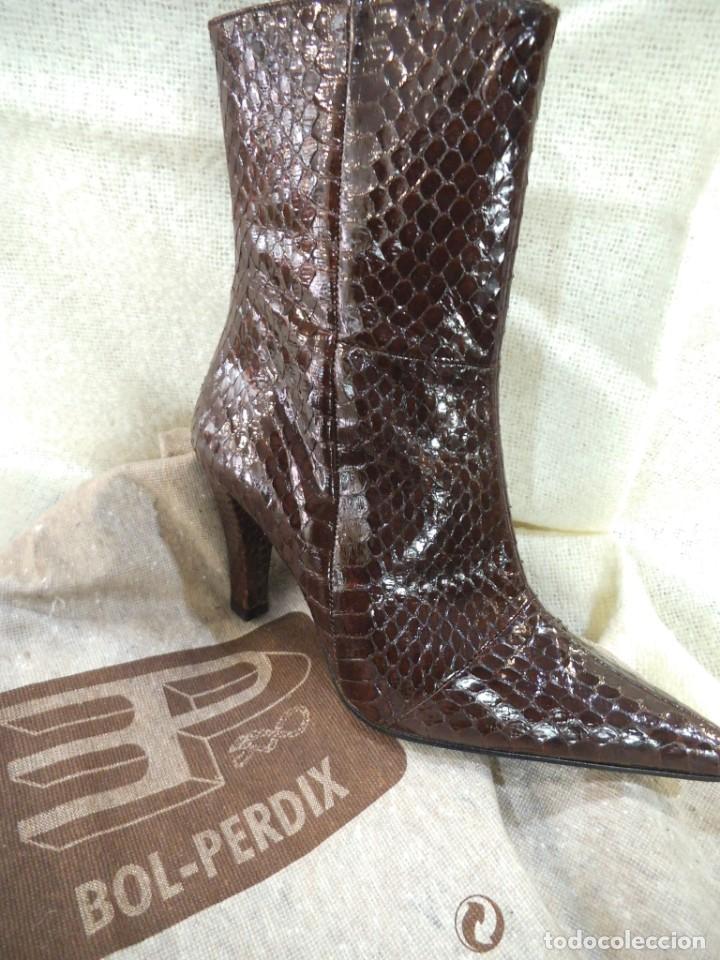 Vintage: BOTINES SERPIENTE - BOL PERDIX - ( MARR&Oacute;N) liso - Foto 4