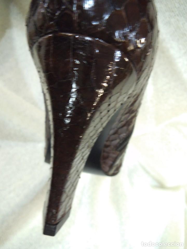 Vintage: BOTINES SERPIENTE - BOL PERDIX - ( MARR&Oacute;N) liso - Foto 6