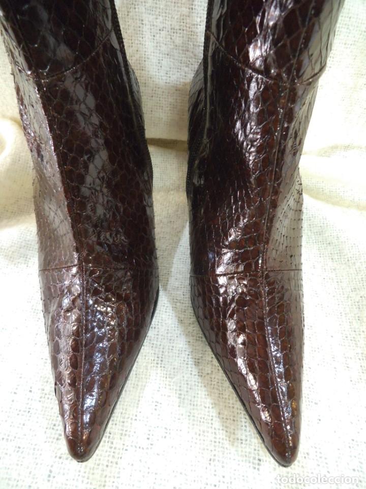 Vintage: BOTINES SERPIENTE - BOL PERDIX - ( MARR&Oacute;N) liso - Foto 7