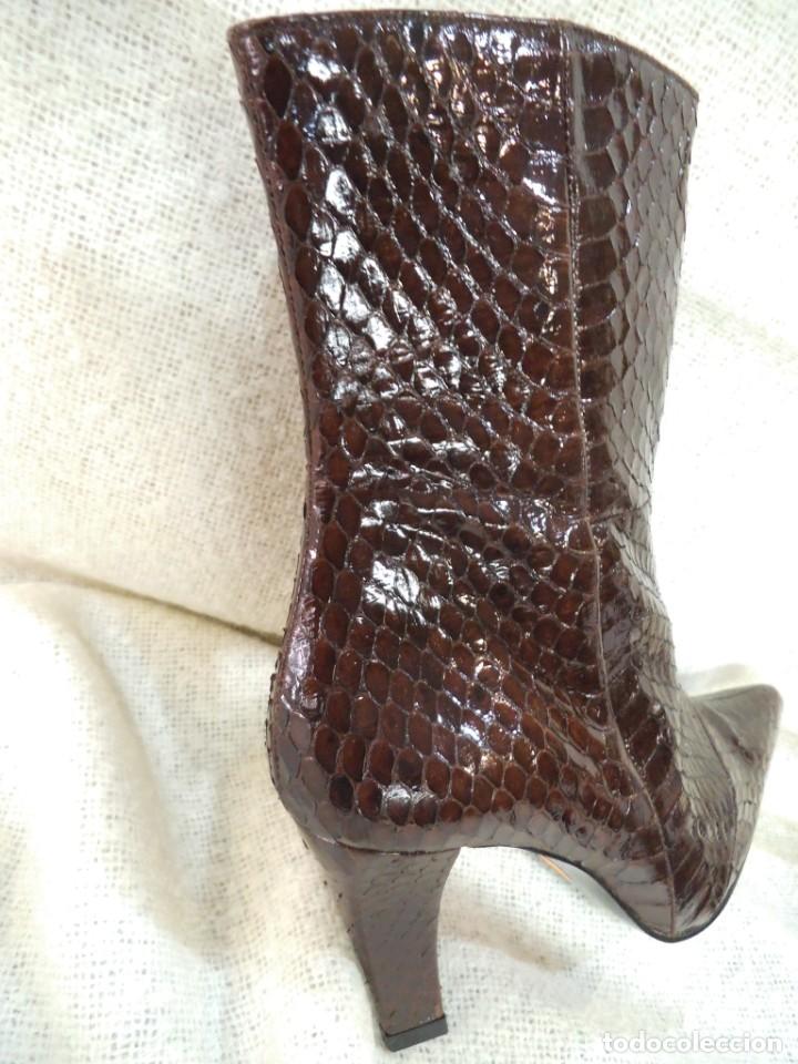 Vintage: BOTINES SERPIENTE - BOL PERDIX - ( MARR&Oacute;N) liso - Foto 8