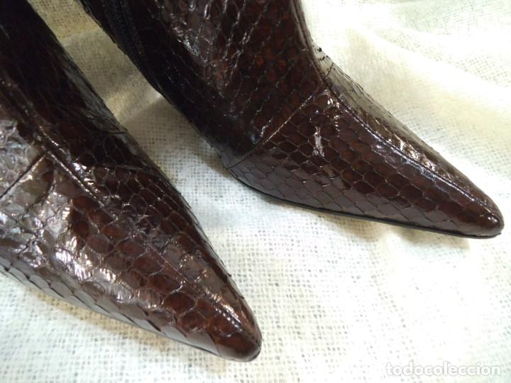 Vintage: BOTINES SERPIENTE - BOL PERDIX - ( MARR&Oacute;N) liso - Foto 9
