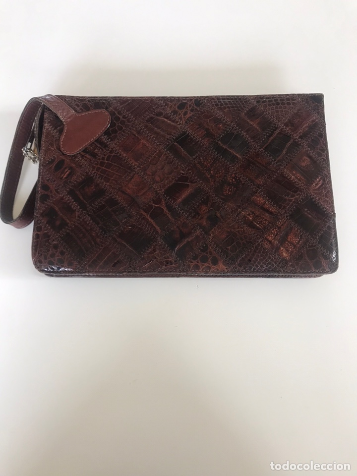 Vintage: Clutch bolso de mano cocodrilo - Foto 2