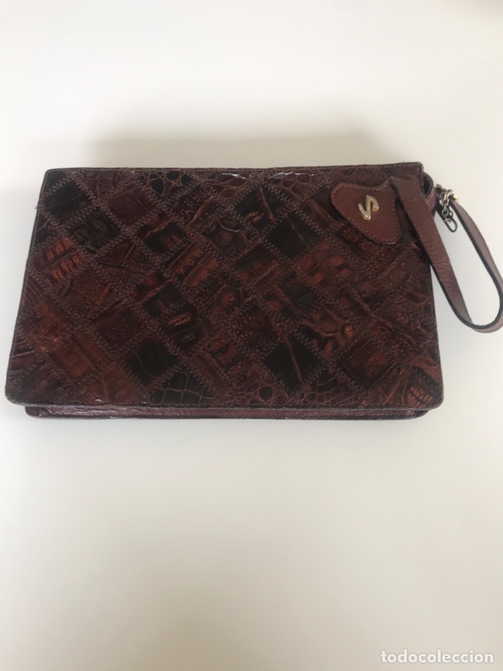 Vintage: Clutch bolso de mano cocodrilo - Foto 1