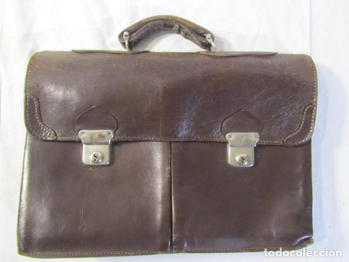 Vintage: Antigua cartera de cuero - Foto 2