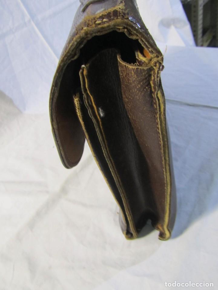 Vintage: Antigua cartera de cuero - Foto 8