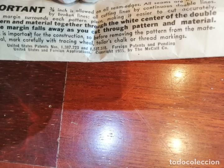 Vintage: Patr&oacute;n McCall de 1936 usado una vez - Foto 4