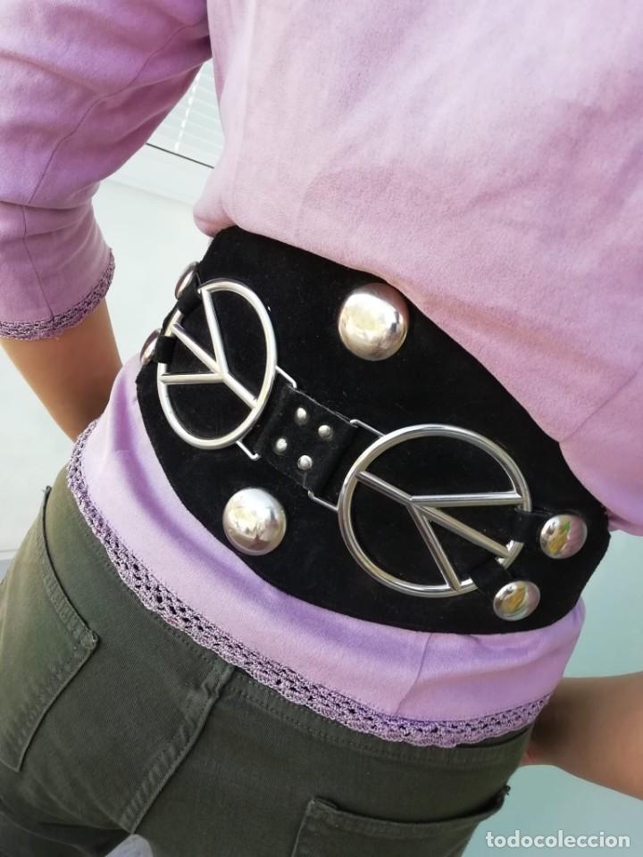 Vintage: cinturon marron hippie - Foto 4