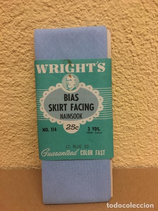 Vintage: Cinta muselina azul Wrights - Foto 1