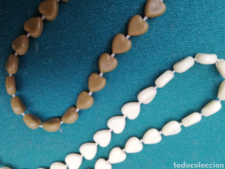 Vintage: dos collares de peque&ntilde;os corazones iguales - Foto 2