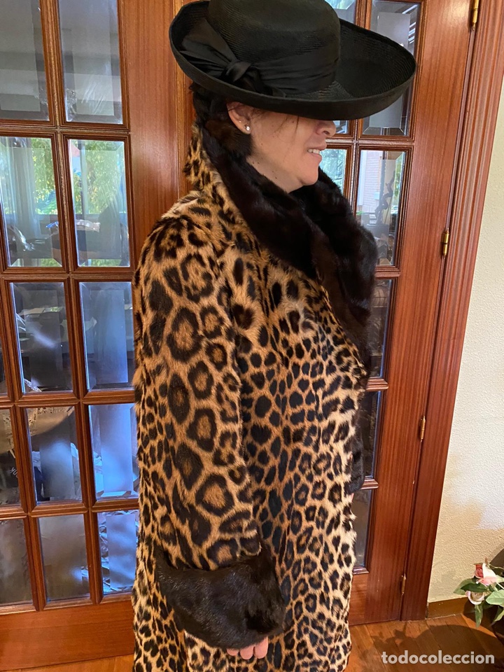 Vintage: Abrigo lomos de leopardo aut&eacute;ntico (CITES) - Foto 4