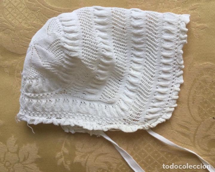 Vintage: ANTIGUO GORRO DE BEB&Eacute;, CAPOTA - Foto 5