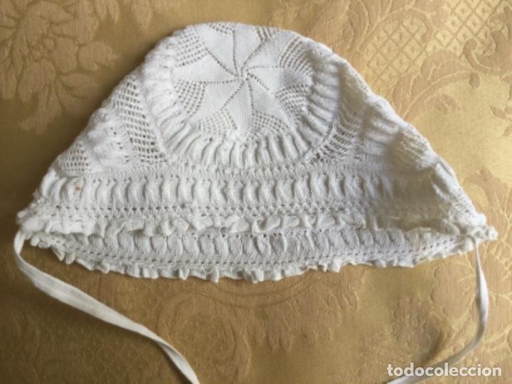 Vintage: ANTIGUO GORRO DE BEB&Eacute;, CAPOTA - Foto 10