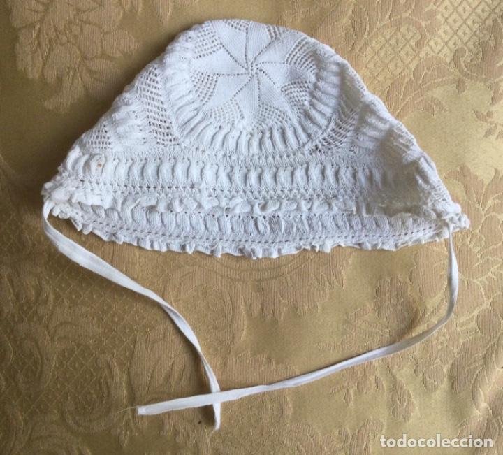 Vintage: ANTIGUO GORRO DE BEB&Eacute;, CAPOTA - Foto 11