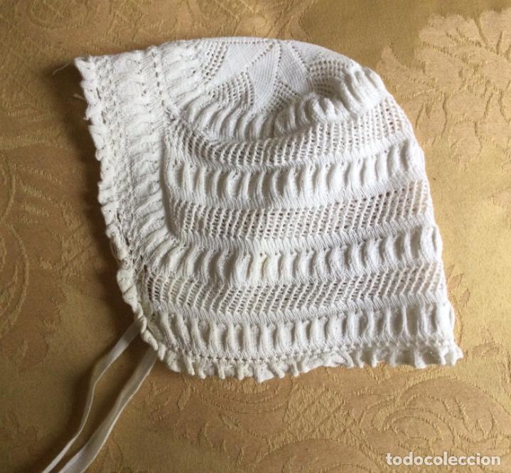 Vintage: ANTIGUO GORRO DE BEB&Eacute;, CAPOTA - Foto 4