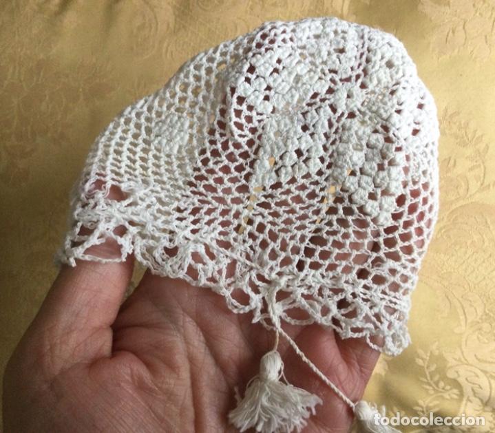Vintage: ANTIGUO GORRO DE BEB&Eacute;, CAPOTA - Foto 5