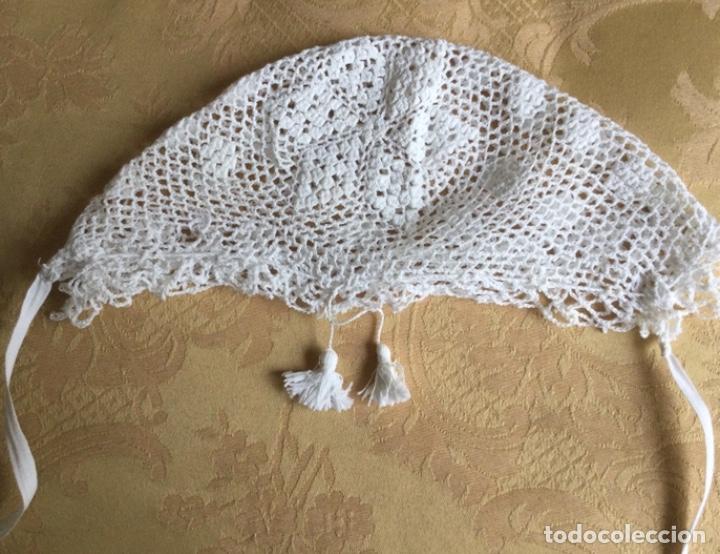 Vintage: ANTIGUO GORRO DE BEB&Eacute;, CAPOTA - Foto 6