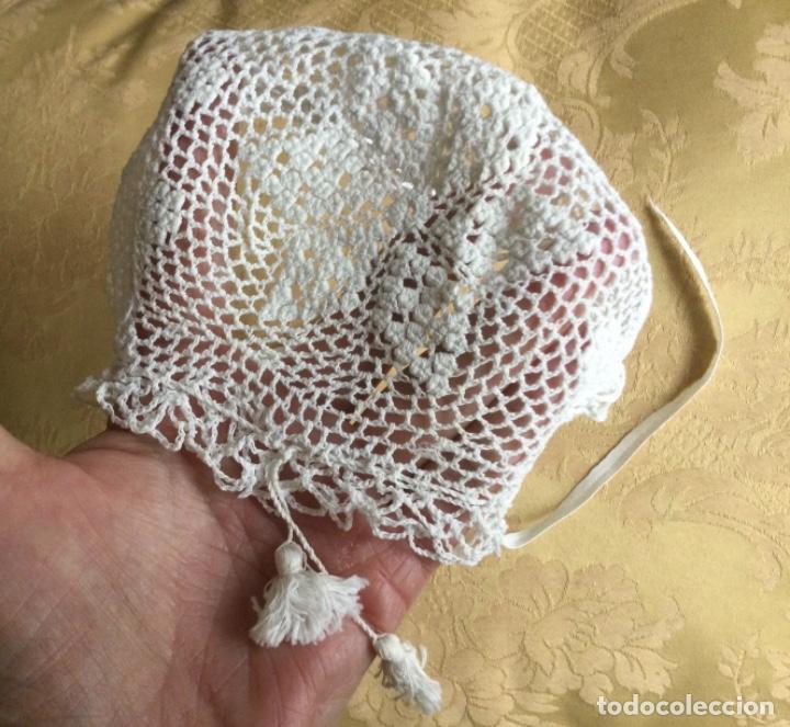 Vintage: ANTIGUO GORRO DE BEB&Eacute;, CAPOTA - Foto 7