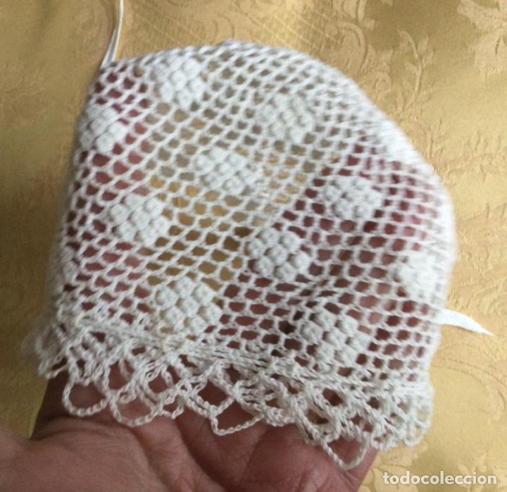 Vintage: ANTIGUO GORRO DE BEB&Eacute;, CAPOTA - Foto 8