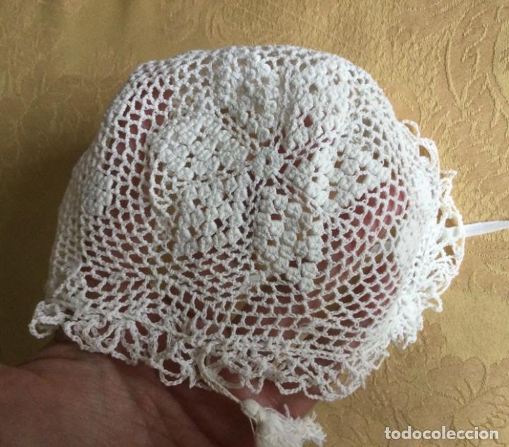 Vintage: ANTIGUO GORRO DE BEB&Eacute;, CAPOTA - Foto 2