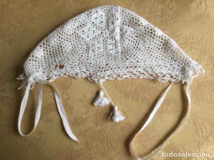 Vintage: ANTIGUO GORRO DE BEB&Eacute;, CAPOTA - Foto 4