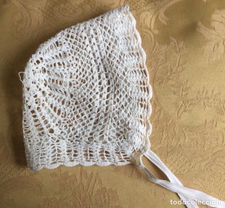 Vintage: ANTIGUO GORRO DE BEB&Eacute;, CAPOTA - Foto 6