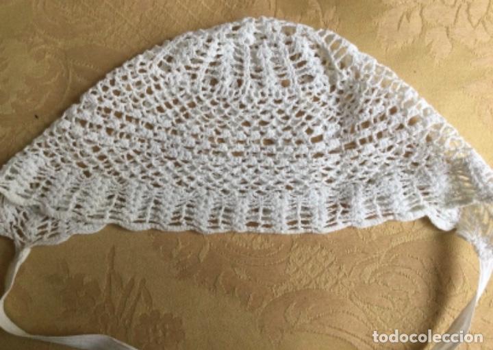 Vintage: ANTIGUO GORRO DE BEB&Eacute;, CAPOTA - Foto 7