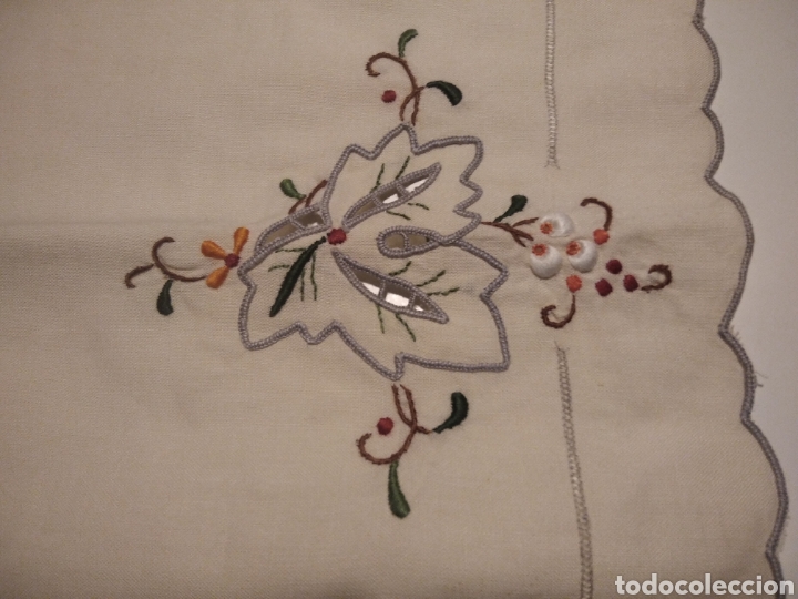 Vintage: Mantel flores bordado - Foto 2