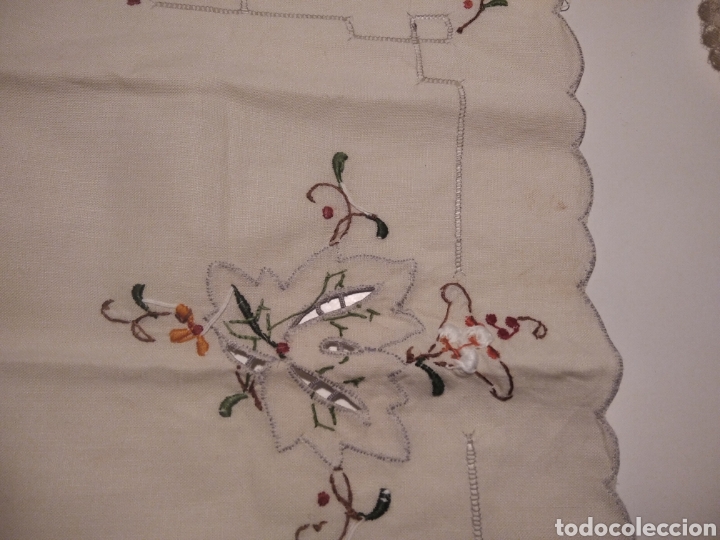 Vintage: Mantel flores bordado - Foto 4