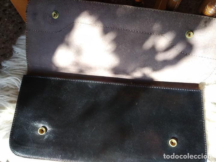 Vintage: Gran cartera de mano de CUERO. - Foto 3