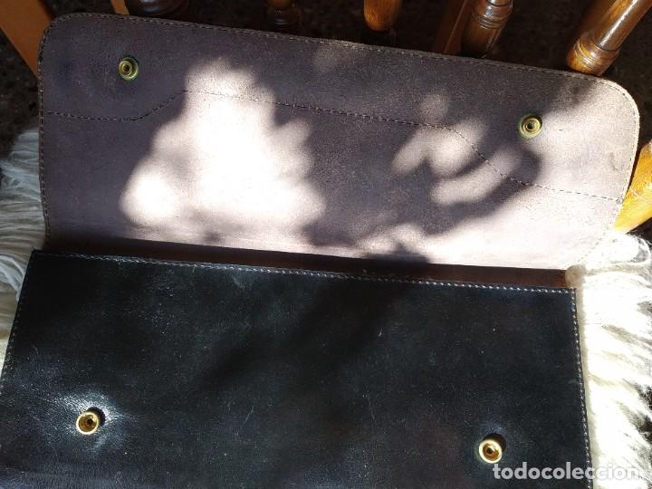 Vintage: Gran cartera de mano de CUERO. - Foto 4