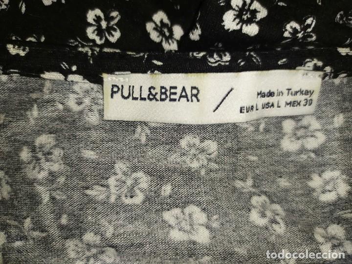 Vintage: Vestido en L pullbear negro flores blancas - Foto 4