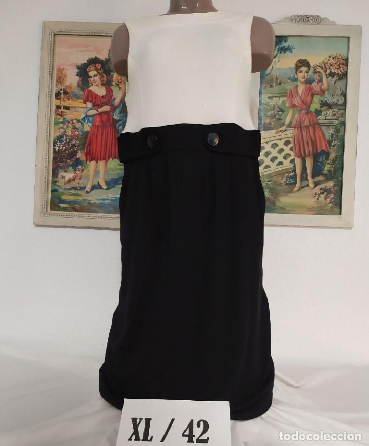 Vintage: Vestido en blanco y negro xl - Foto 1