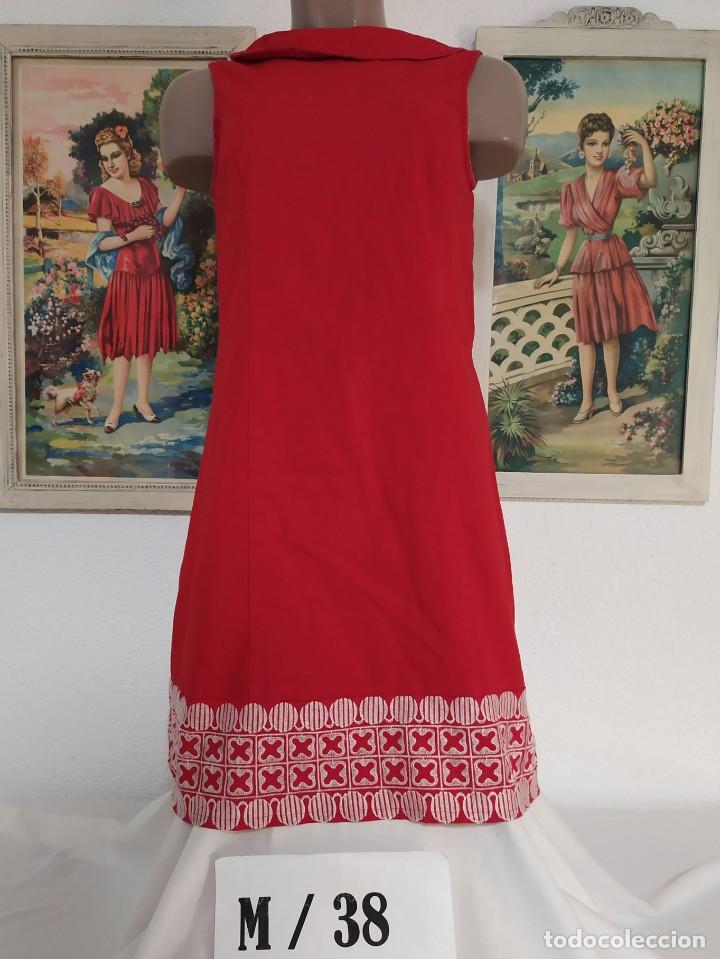Vintage: Vestido rojo de blanco talla M - Foto 1