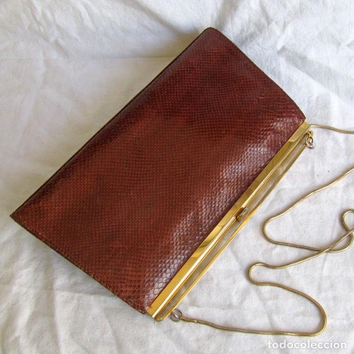 Vintage: Bolso de aut&eacute;ntica piel de serpiente - Foto 1