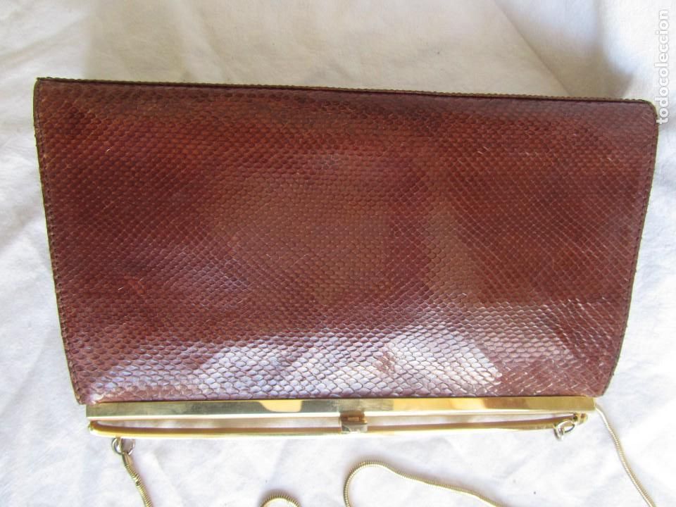 Vintage: Bolso de aut&eacute;ntica piel de serpiente - Foto 2