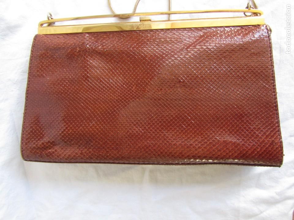 Vintage: Bolso de aut&eacute;ntica piel de serpiente - Foto 3