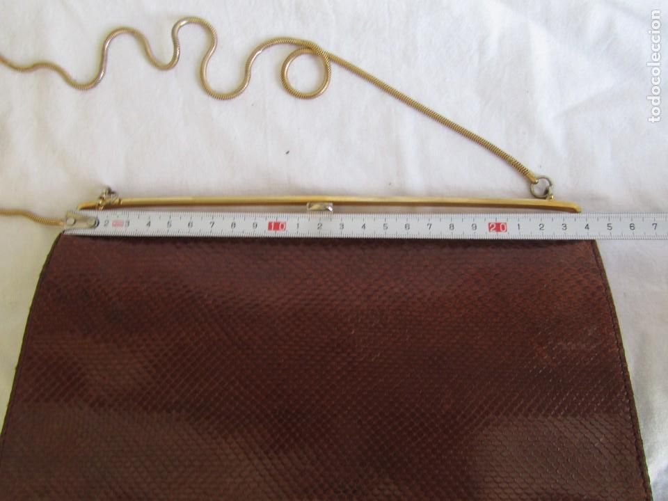 Vintage: Bolso de aut&eacute;ntica piel de serpiente - Foto 7