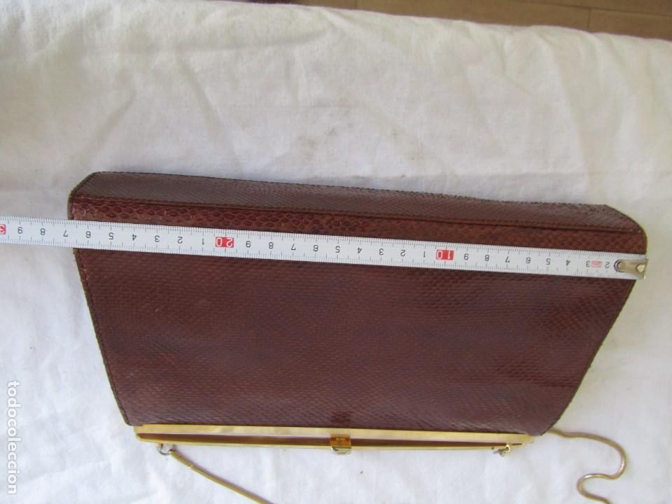 Vintage: Bolso de aut&eacute;ntica piel de serpiente - Foto 8