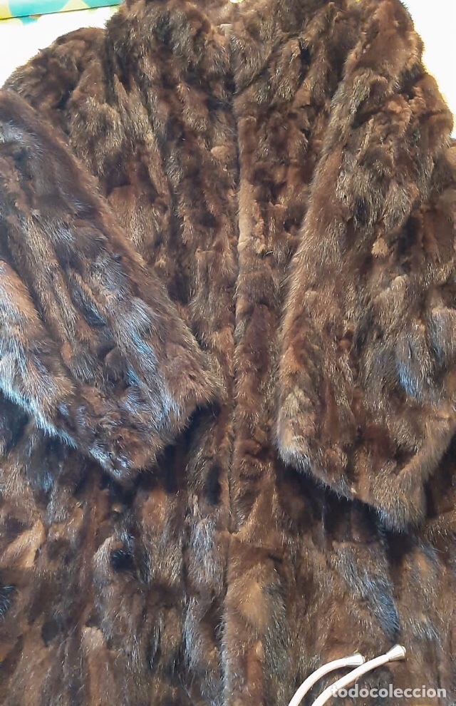 Vintage: Abrigo chaquet&oacute;n retales de vison - Foto 4