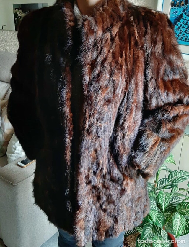 Vintage: Abrigo chaquet&oacute;n retales de vison - Foto 1