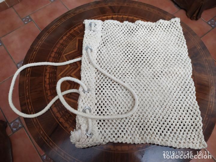 Vintage: BOLSO-BOLSA DE MALLA MACRAM&Eacute; DE ALGODON - Foto 2