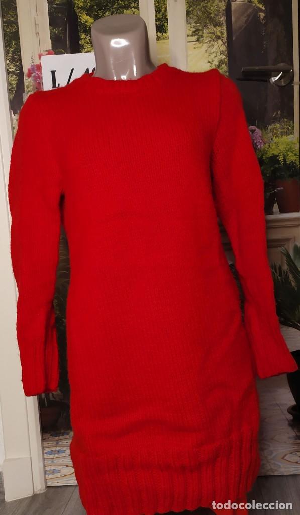 Vestido rojo de punto jersey extra largo invier - Vendido en Venta Directa  - 231966990